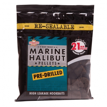 Dynamite Baits Marine Halibut Pellets 21 mm Pre-Drilled 350g